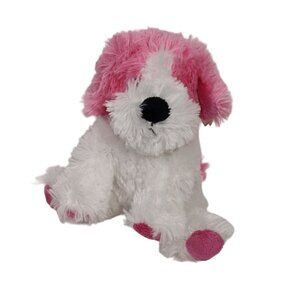 Ty Beanie Babies Collection Snuggins Plush Dog Stuffed Animal Toy Pink 4" x 5"